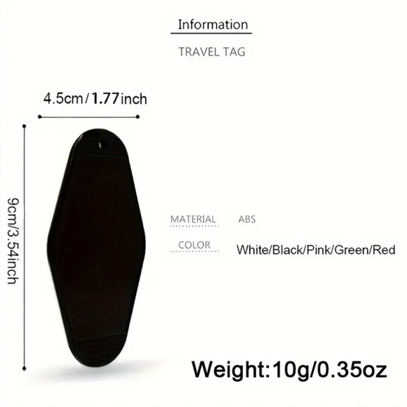 The Office Themed Black Motel Keychain That Says "Schrute Farms" NEW - Picture 2 of 2